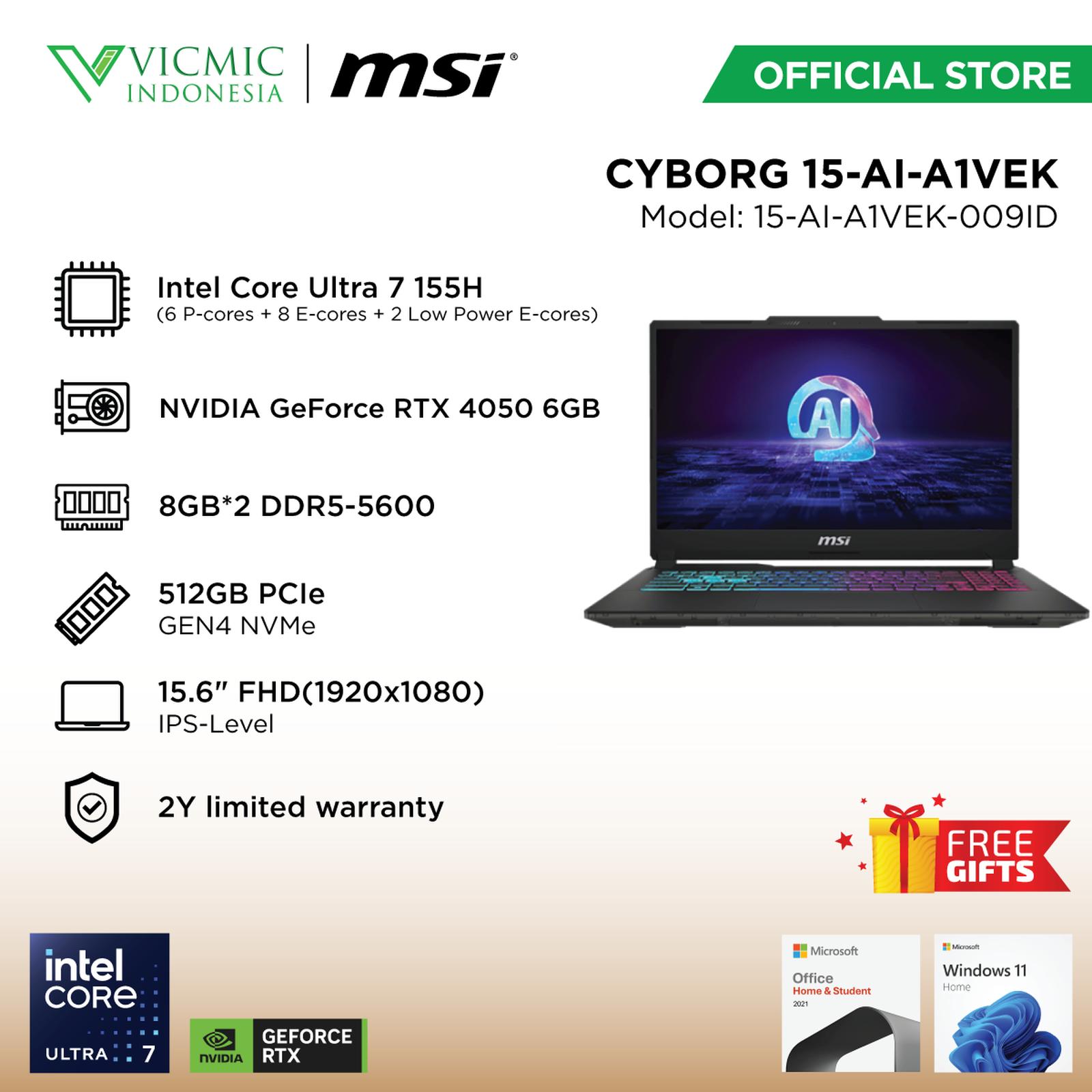 MSI CYBORG 15-AI-A1VEK-009ID