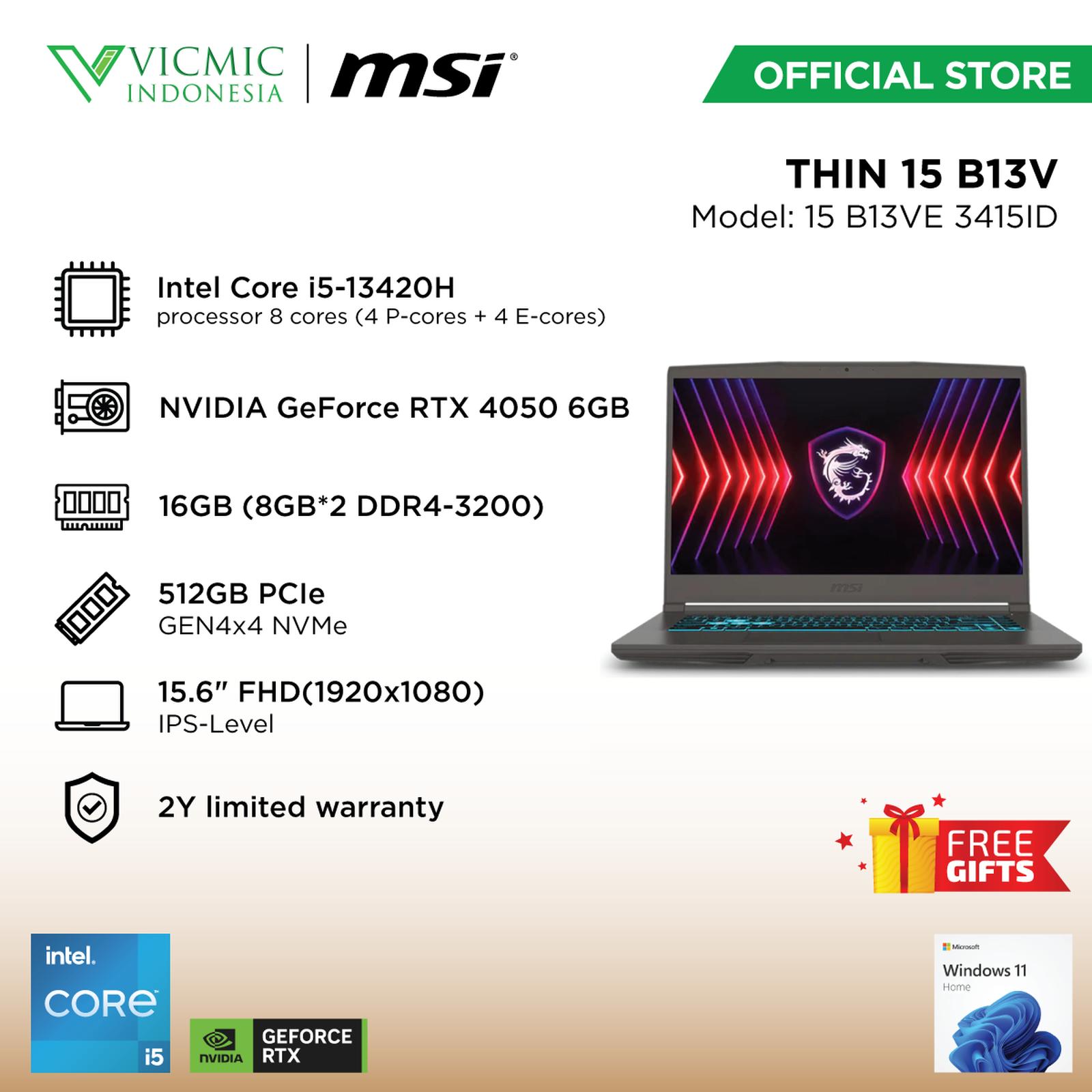 MSI THIN 15-B13VE-3415ID